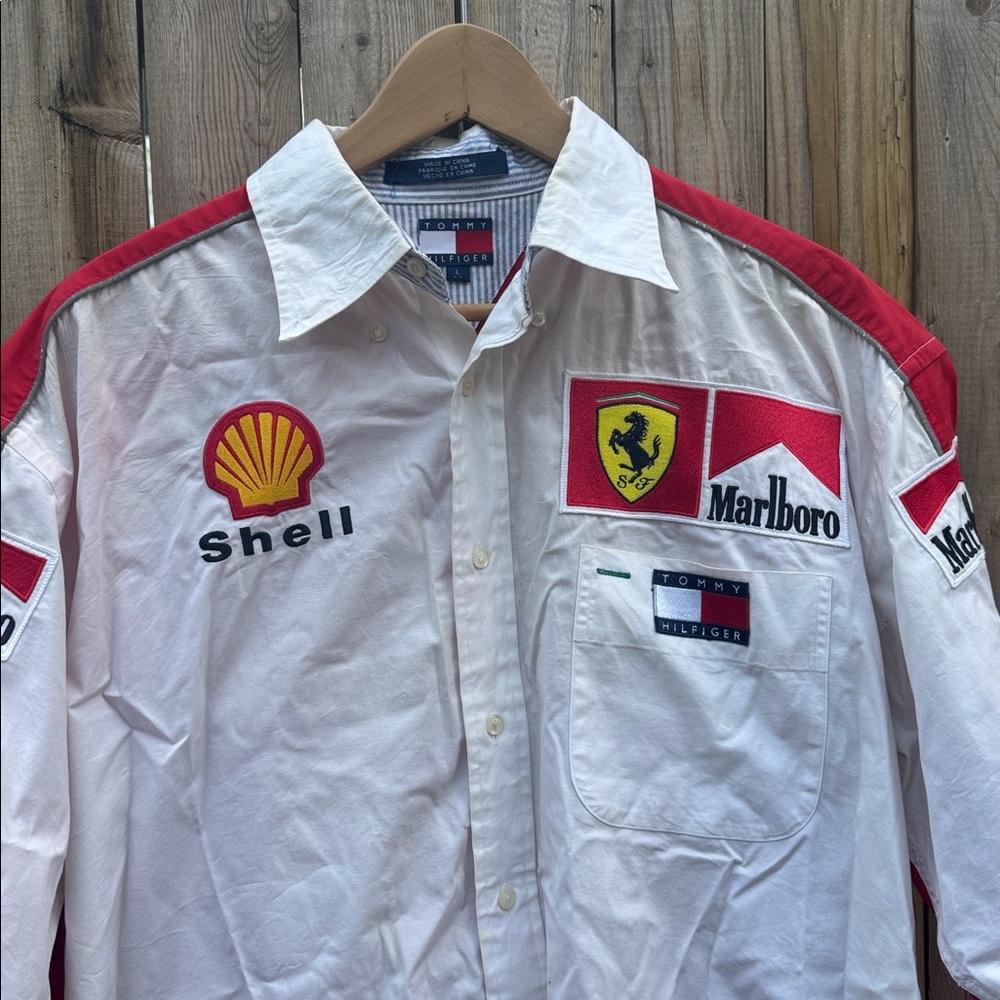 Bunyan Tommy Hilfiger X Ferrari shell Motorsport Shirt - Picture 3 of 10